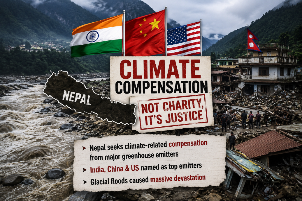 नेपाल ने भारत, चीन और अमेरिका से मांगा जलवायु मुआवजा, विदेश मंत्री बोले- ‘यह मदद नहीं, न्याय का सवाल’