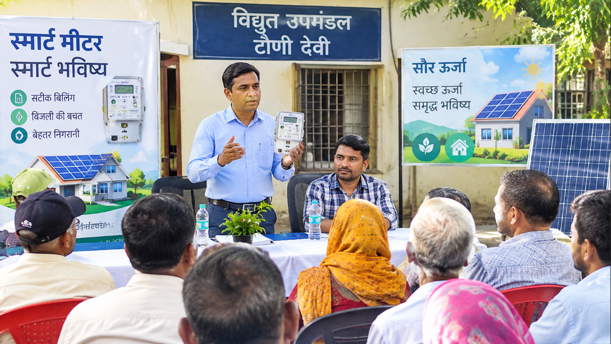 टौणी देवी में बिजली उपभोक्ताओं को स्मार्ट मीटर और रूफटॉप सोलर की दी गई जानकारी