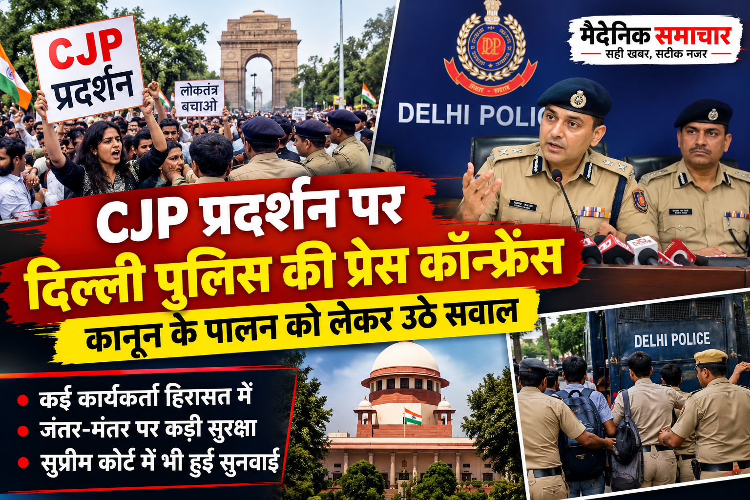 CJP प्रदर्शन पर दिल्ली पुलिस की प्रेस कॉन्फ्रेंस, जानें पूरा मामला