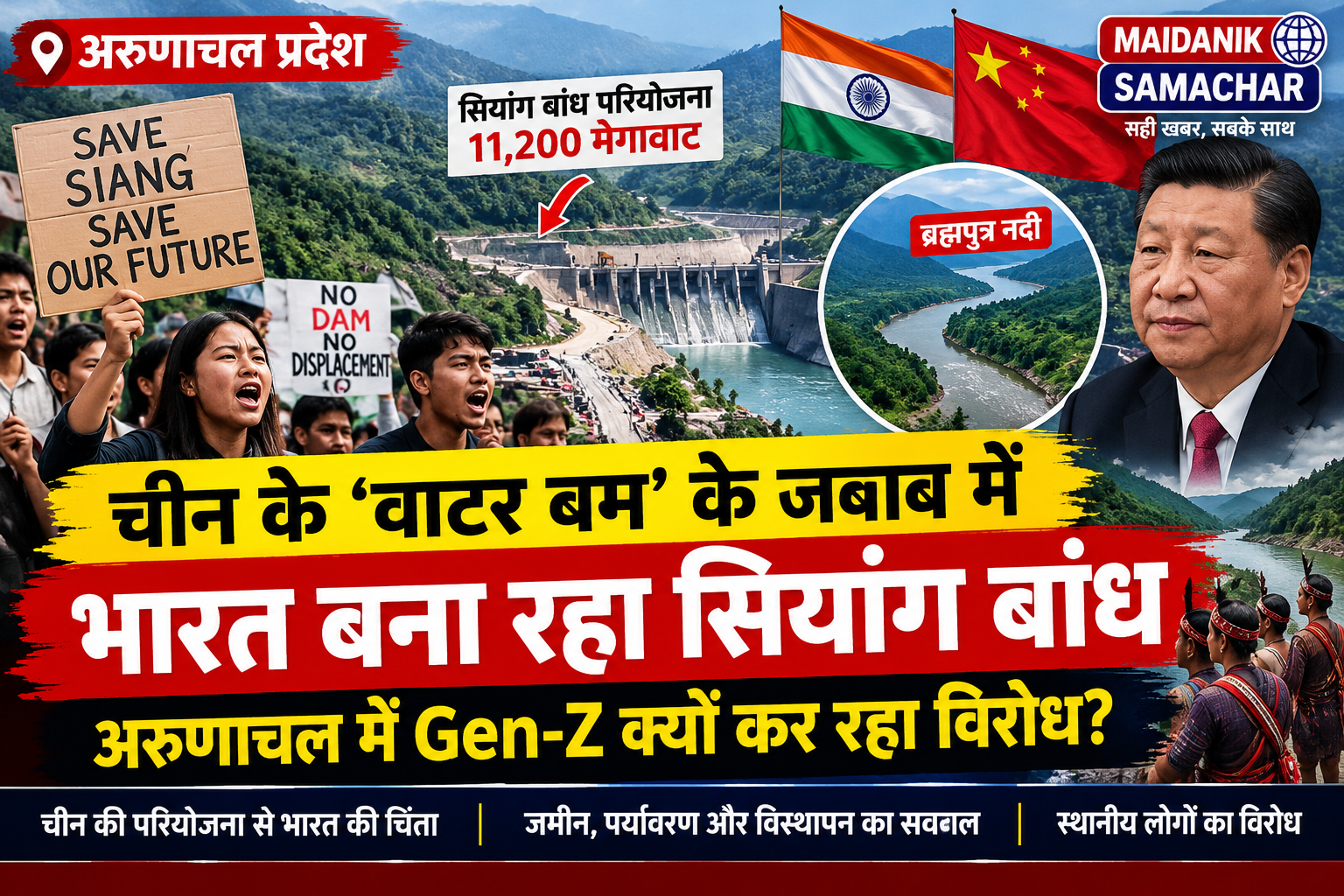 अरुणाचल में सियांग बांध का विरोध क्यों? चीन के मेगा प्रोजेक्ट से क्या है कनेक्शन